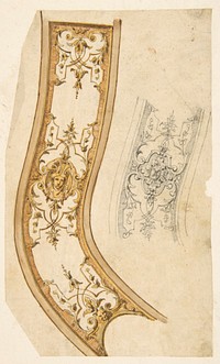 Design for decorative border by Jules Edmond Charles Lachaise and Eugène Pierre Gourdet