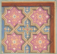 Partial design for the decoration of a ceiling by Jules Lachaise and Eugène Pierre Gourdet