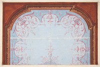 Partial design for painted ceiling by Jules-Edmond-Charles Lachaise and Eugène-Pierre Gourdet