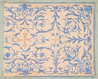 Partial design for a decorative panel painted in rinceaux by Jules Lachaise and Eugène Pierre Gourdet