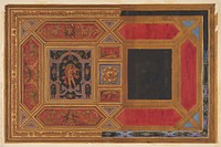 Design for a ceiling painted with grotesque motifs by Jules Lachaise and Eugène Pierre Gourdet