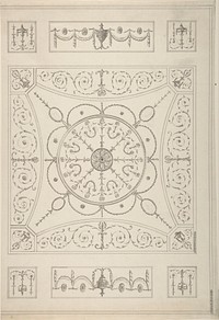 Design for an Oblong Ceiling with an Oval Centre