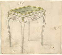 Design for a Small Hollow-topped Table, Anonymous, British, 19th century