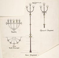 Designs for Church Lights: Wall Bracket, Nave Standard, Chancel Standard, Richardson Ellson & Co.