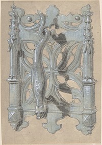 Metal Doorpull Church, Anonymous, British, 19th century