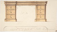 Design for a Desk with Two Sets of Drawers