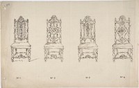 Design for Four Seventeenth Century Style Chairs