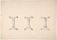 Design for Three Stools with Columnar Supports