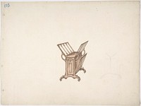 Design for a Bookstand, Anonymous, British, 19th century