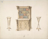 Design for a Bookcabinet and Two Pedestals