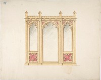 Design for Gothic Tracery and Paneling, Anonymous, British, 19th century