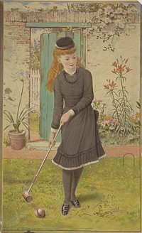 Girl Playing Croquet