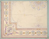 Design for a ceiling by Jules Edmond Charles Lachaise and Eugène Pierre Gourdet