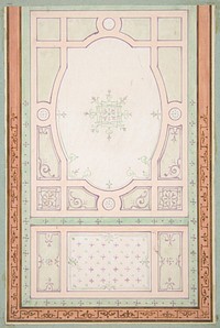 Design for a ceiling by Jules Edmond Charles Lachaise and Eugène Pierre Gourdet