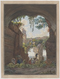 Interior of the Baths at Caracalla by Giovanni Volpato  and Abraham Louis Rodolphe Ducros