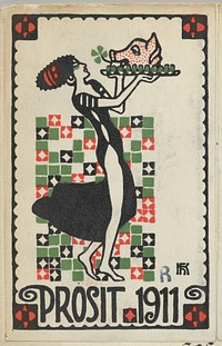 New Years Card: Cheers 1911 (Prosit)