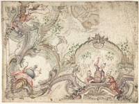 Design for a Ceiling Decoration with Chinoiseries, Anonymous, Italian, Bolognese 18th century artist