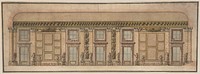 Elevation of the Gallery in the Palazzo Doria-Pamphilj, Rome, Anonymous, Italian, 17th century