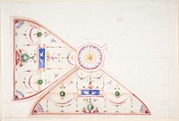 Design for a Painted Ceiling, Anonymous, Italian, 19th century