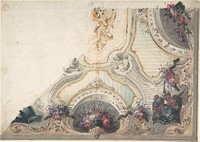 Design for a Painted Ceiling, Anonymous, Italian, 19th century