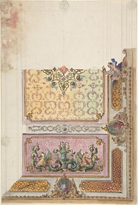 Design for a Painted Ceiling, Anonymous, Italian, 19th century