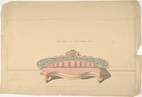 Design for Side Ottoman, Later Arabesque or Morisco Style by Robert William Hume
