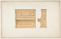 Design for a Piano, Anonymous, French, 19th century