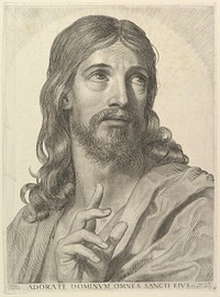 Bust of the Adult Christ by Claude Mellan