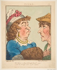 Scorn (Le Brun Travested, or Caricatures of the Passions), Thomas Rowlandson (Etcher)