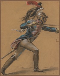 A French Dragoon, Study for "The Revolt of Cairo" 