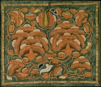 Panel with Peonies and Butterfly