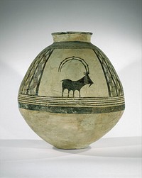 Storage jar decorated with mountain goats, ca. 4000&ndash;3600 BCE