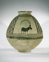 Storage jar decorated with mountain goats, ca. 4000–3600 BCE