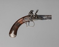 Over-and-Under Flintlock Pocket Pistol of the Hughes of Gwerclas Family with Case and Accessories