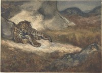 Leopard Lying Down by Antoine-Louis Barye