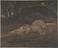 Sleeping Elephant by Antoine-Louis Barye