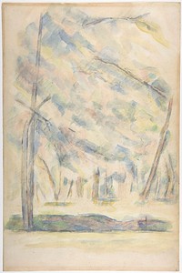 Landscape (recto); Sketch of rocks (verso) by Paul Cezanne 