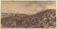 Battle Scene (Waterloo) by Hippolyte Bellangé