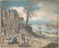 Planting Trees, Anonymous, Flemish, 18th century