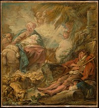 Shepherds Dreaming of the Flight into Egypt by Jean-Baptiste Deshays