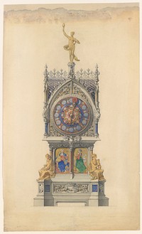 Design for Enameled Clock by Lucien Falize