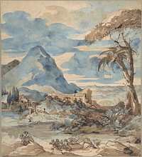 Landscape with Fishermen by Théodore Gericault