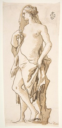 Study of a Garden Sculpture: Iole by Giovanni Domenico Tiepolo