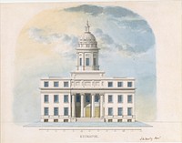 First Merchants' Exchange, New York (elevation of main façade)