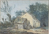 Landscape – Cottage in a Wood, Anonymous, French, 18th century