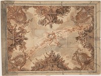 Ceiling Decoration with the Allegories of the Four Continents and the Signs of the Zodiac