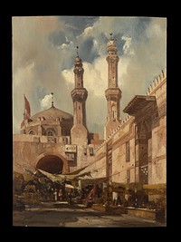 A Cairo Bazaar by Adrien Dauzats