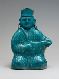 Bottle in the Form of a Lute Player