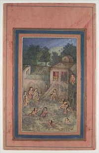 Women Bathing by Moonlight", Folio from the Davis Album