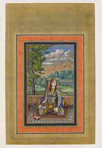 "Portrait of a Persian Lady", Folio from the Davis Album, dated 1149 AH/1736&ndash;37 CE